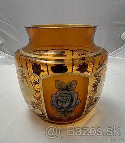 Sklenená váza - medové sklo