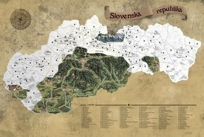 Stieracia mapa Slovenska (Strieborná) v povodnom obale - 1