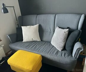 Ikea sofa troj- pohovka sivá STRANDMON