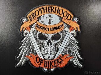 Motorkárska nášivka veľka BROTHERHOOD na chrbát - 1