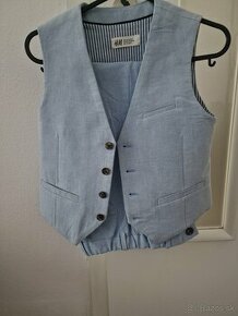 H&M nohavice + vesta,  9 - 10 rokov - 1