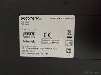 Náhradné diely na TV SONY Bravia KDL-40WE665