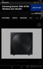 Soundbarovy bezdrotovy 350W.subwofer SAMSUNG SWA W700 - 1