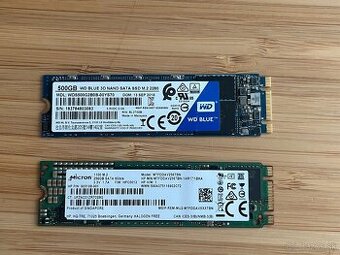 Predam SSD NVMe M2 256GB disky. Micron, Kioxia, Samsung