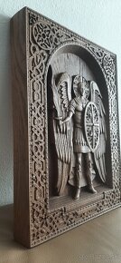 Drevený obraz Archangel Michael 28×34cm,hrúbka 4cm