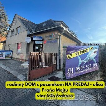 4 izbový podkrovný starší rodinný dom v Nitre na predaj