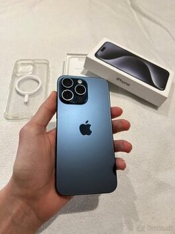 iPhone 15 PRO MAX 256GB BLUE TITANIUM - STAV NOVÉHO