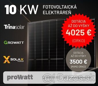 FOTOVOLTAIKA a TEPELNÉ ČERPADLÁ na kľúč PROWATT s.r.o