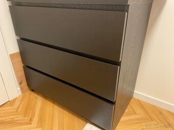 Ikea Malm komoda 3 sufliky