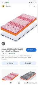 2x Matrace Sconto 90x200