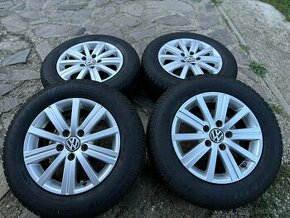 Hliníkove Disky 5x112 VW na Zimných Pneu 195/65 R15 - 1