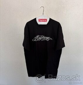 Supreme Black Script Tee