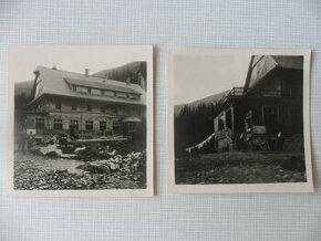 Dobové fotografie pôvodnej Ťatliakovej chaty