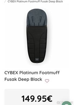 CYBEX Platinum Footmuff Fusak Deep Black