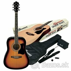 Ibanez V50NJP Dreadnought Acoustic Pack, Vintage Sunburst