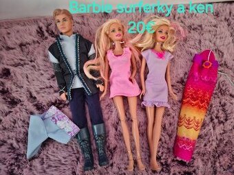 Barbie surferky, morská panna a ken