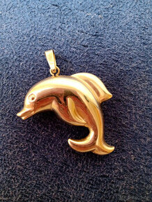 Zlatý prívesok delfín, 14 k (predaný)