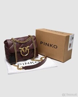 Kabelka Pinko Baby Love Bag Puff Maxi Quilt Burgundy/Gold