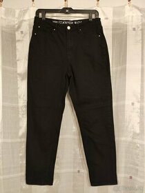Čierne džínsy s vysokým pásom MOM FIT, veľ. 38 - 1