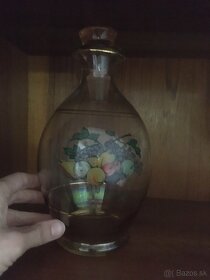 Karafa na víno maľovaná sklo