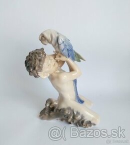 Starožitný porcelánová figura- faun - KODAŇ