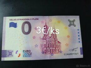 0€ souvenir, 0 eurova bankovka, 0 euro souvenir