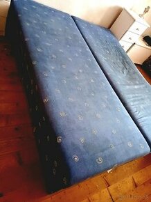 Modrá posteľ valenda 80x200cm s úložným priestorom - 1