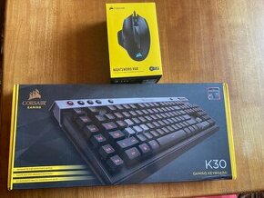 myš Corsair Nightsword RGB + Corsair klavesnica raptor K30