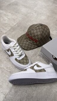 Nike Air Force 1 White - Gucci Custom Fabric Leather