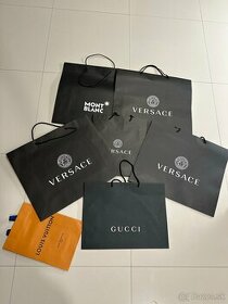 Papierové tašky VERSACE, LouisVuitton,Gucci, FENDACE, atd...