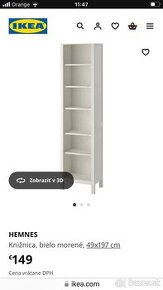 Knižnica ikea HEMNES