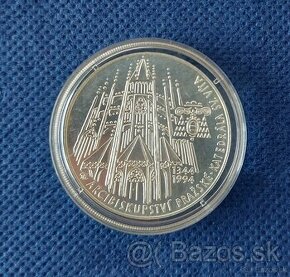 Strieborná pamätná minca 200Kč, 1994, Arcibiskupstvo pražské - 1