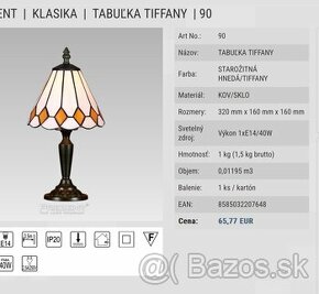 Stolná lampa Prezent Tiffany