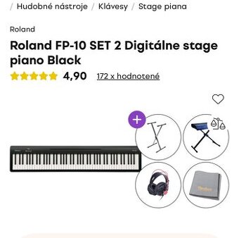 Roland FP-10 set 2 digitálne stage piano