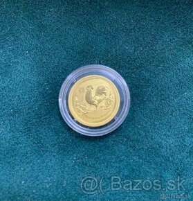 Zlata minca 1/10 oz Lunar Rok Kohúta 2017