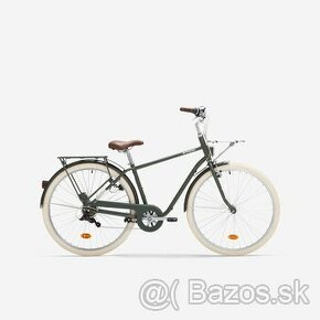 Mestský bicykel elops 520 s vysokým rámom kaki