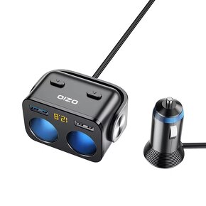 Rozdvojka autozásuvky do 90W aj s USB nabíjaním QC 3 - 1