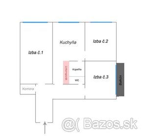 3-izbový byt Bánovce nad Bebravou SEVER