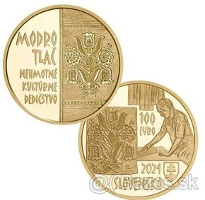 100 eur Slovensko 2024 - Modrotlač

