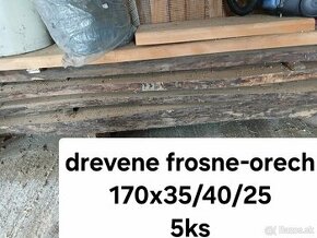 Sušené frosne orechové hrúbka 5cm-5ks