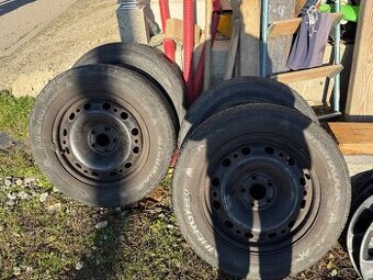 plechové disky 5x100 +pneu letné 195/65 R15