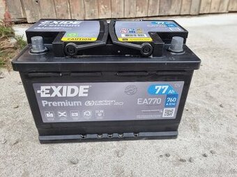 Predám  ročnu autobatériu EXIDE Premium 77Ah