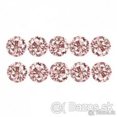 Ružove prirodne diamanty od 0,15 ct 10 ks, Argyle