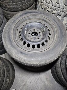 4x plechové disky 5x112 + letné pneu 195/65r15