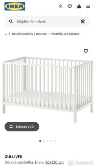 Predám detskú postieľku IKEA GULLIVER