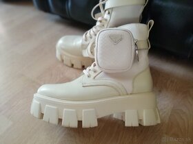 PRADA Monolith leather Re-Nylon boots