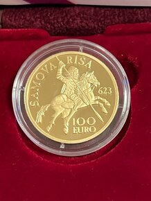 Predaj, 100 EUR zlatá minca, Samova ríša, rok 2023