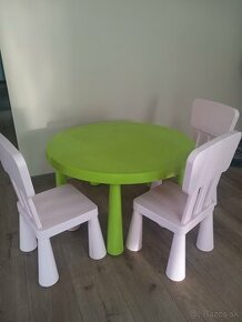 Stôl a 3 stoličky MAMUT