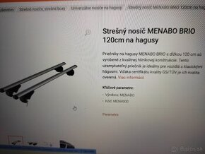 Strešné nosiče Menabo Brio 120 CM NOVÉ