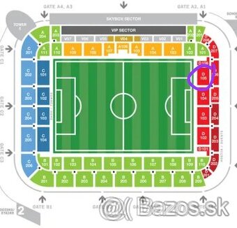 Slovan - Stuttgart lístky. D106